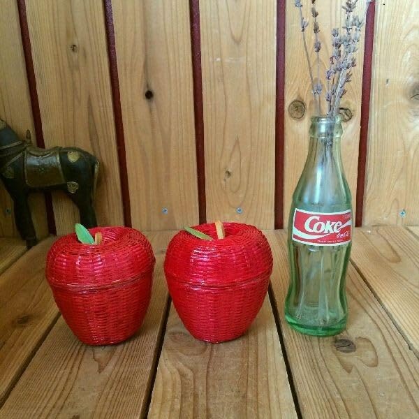 アメリカアンティークのリンゴかご Amazon.co.jp: ヴィンテージ デッドストック 古いりんご型の